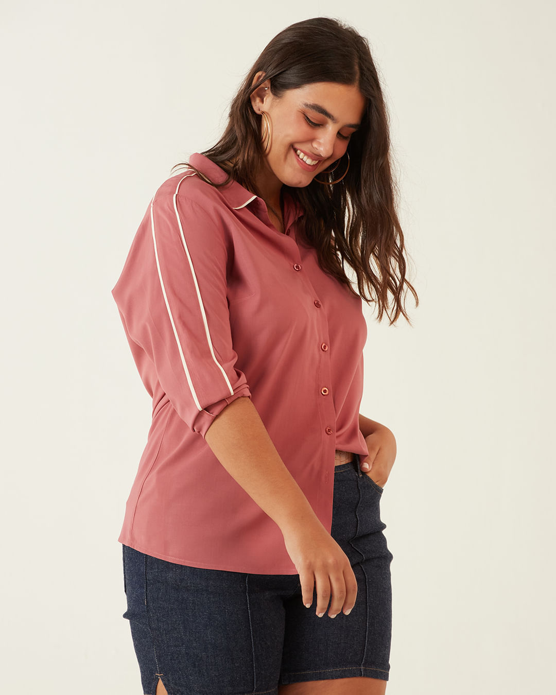Camisa Em Viscose Com Elastano Malwee Plus