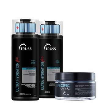Kit Truss Ultra Hydration Plus Shampoo Condicionador Specific Máscara e Uso Obrigatório (4 produtos)