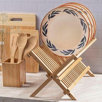 Escorredor de Louças Home Style Bambu 43cm x 33cm