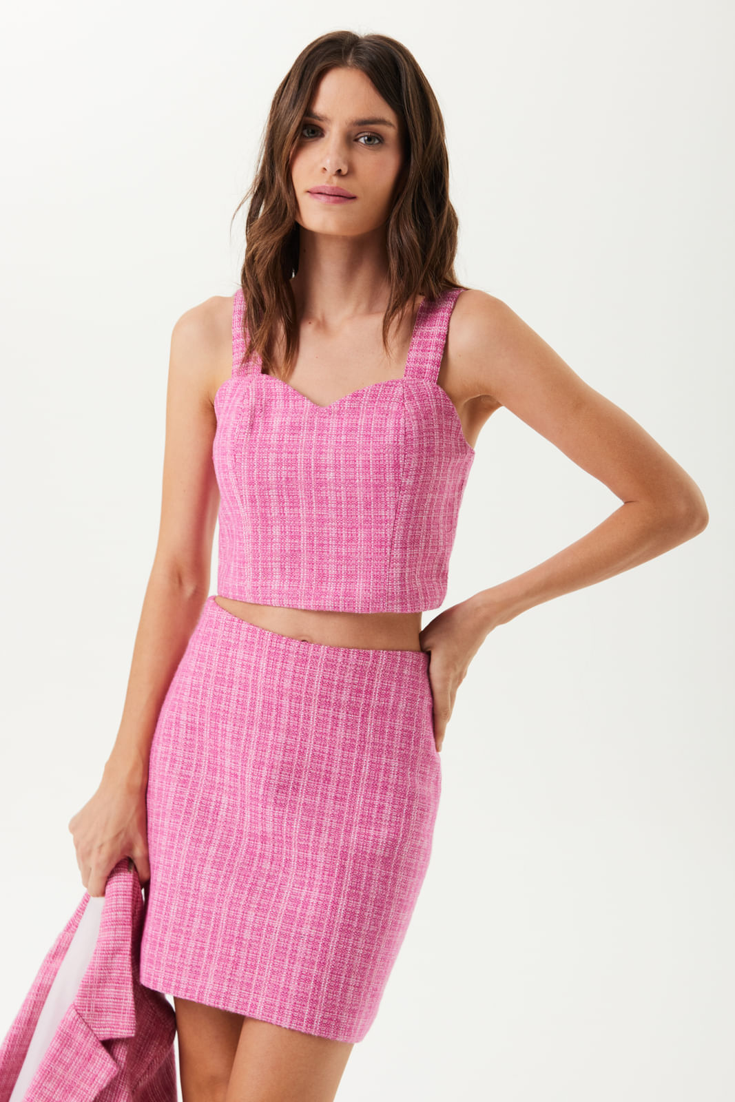 BLUSA CROPPED TRAYMON TWEED