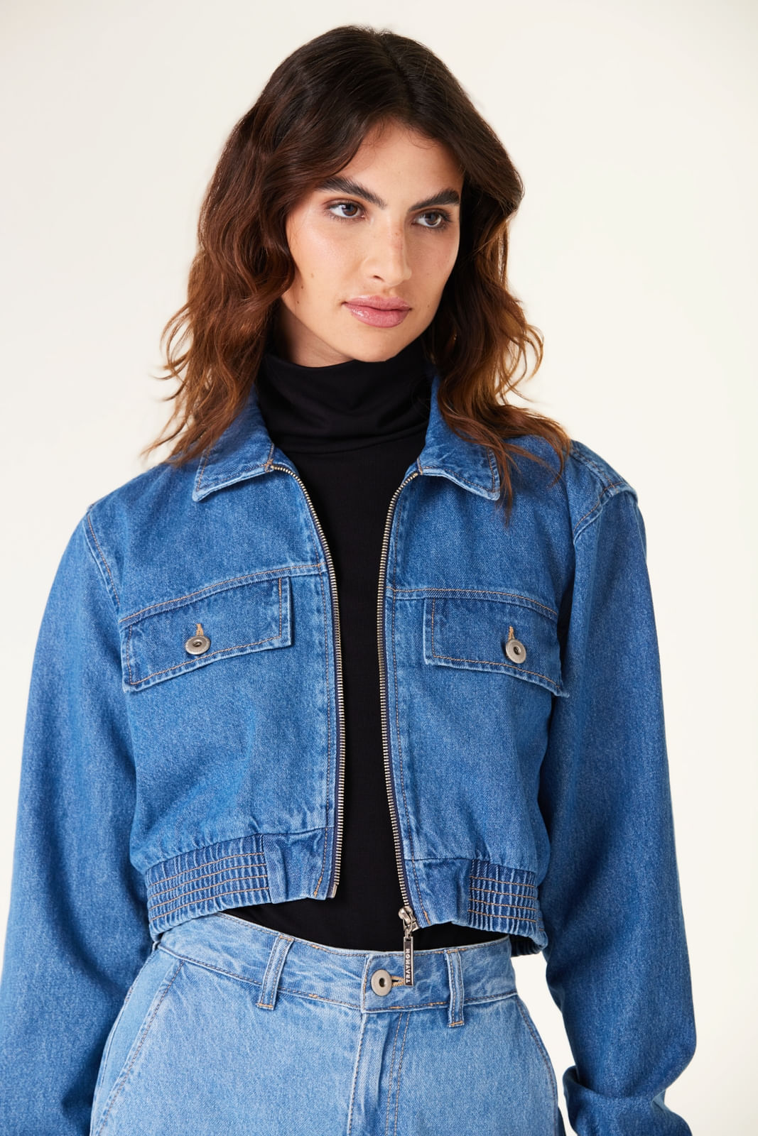 JAQUETA CROPPED TRAYMON JEANS