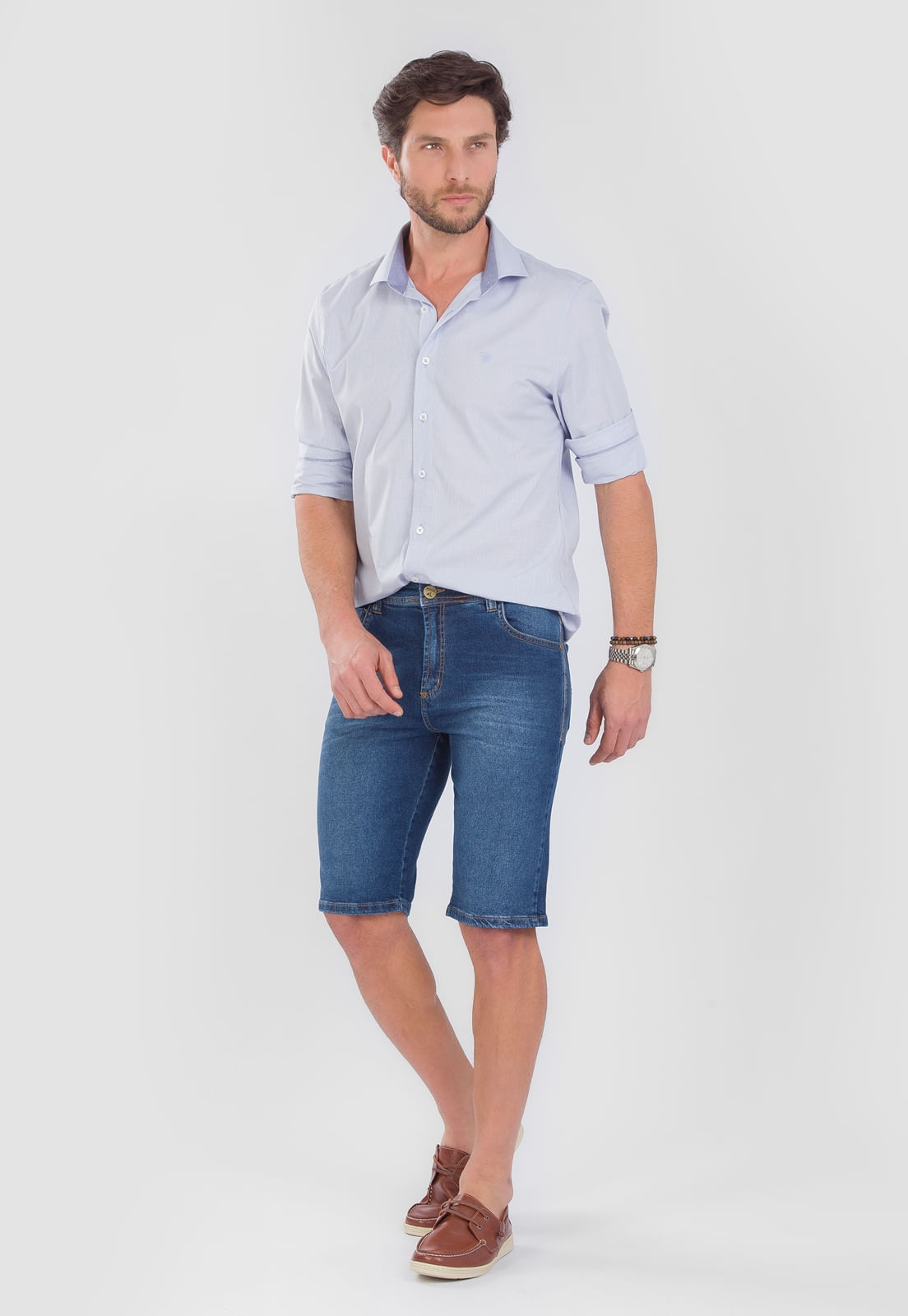 BERMUDA JEANS TRAYMON SLIM CINCO BOLSOS