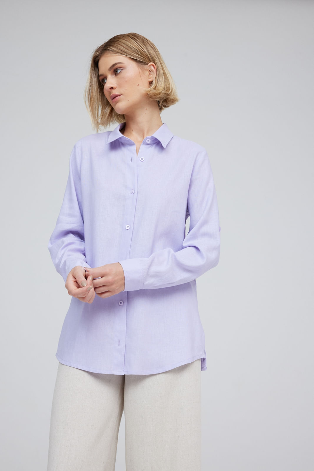 CAMISA LINHO TRAYMON MANGA LONGA