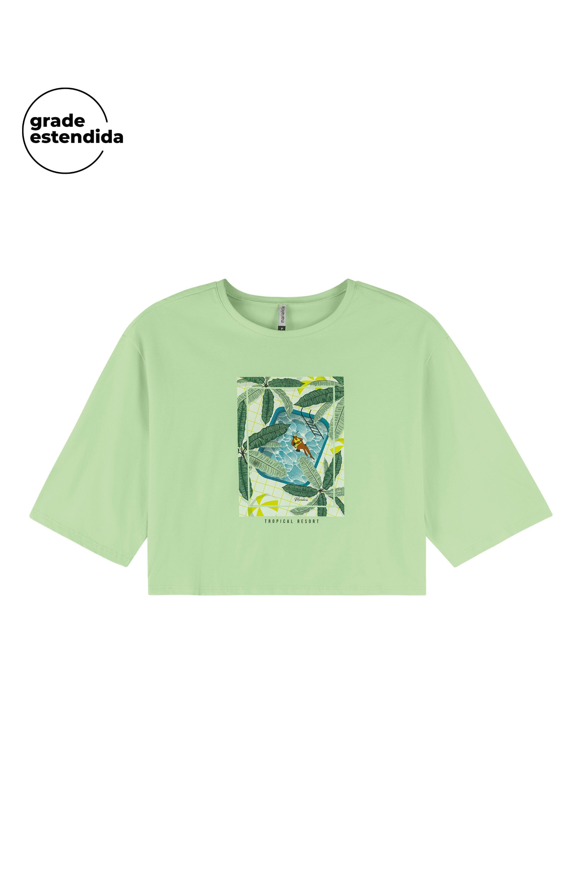 Blusa Feminina Estampas Diferenciadas Marialícia Verde Claro
