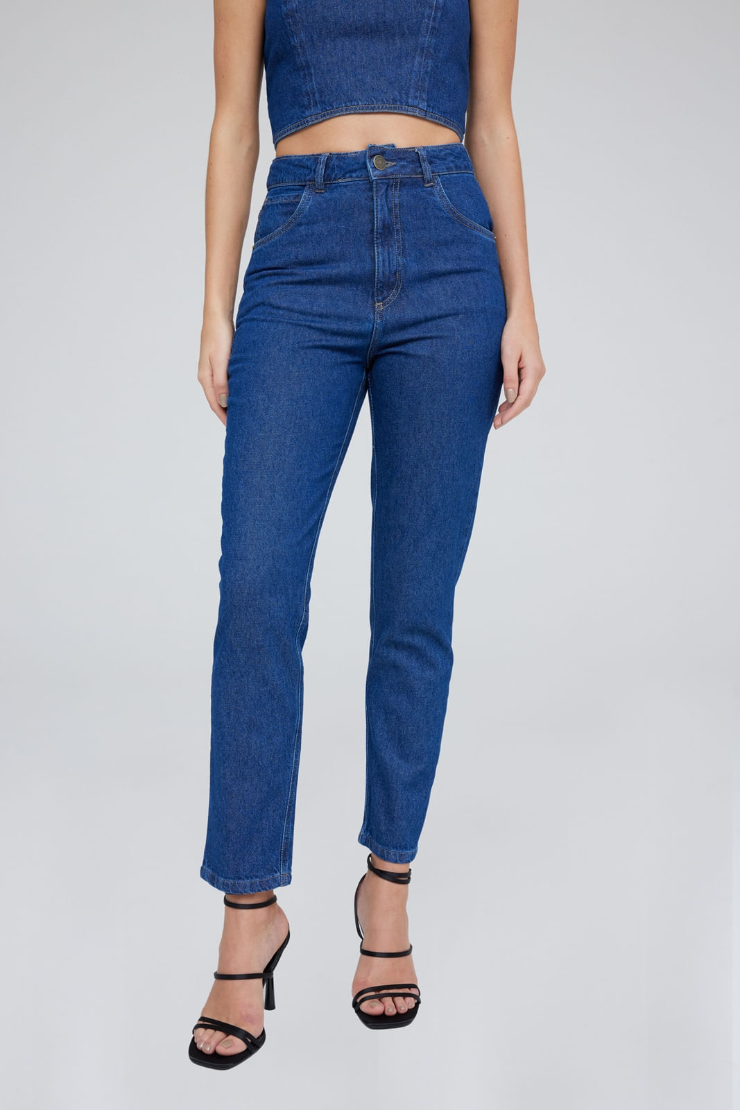 CALÇA JEANS TRAYMON SLIM 5 BOLSOS
