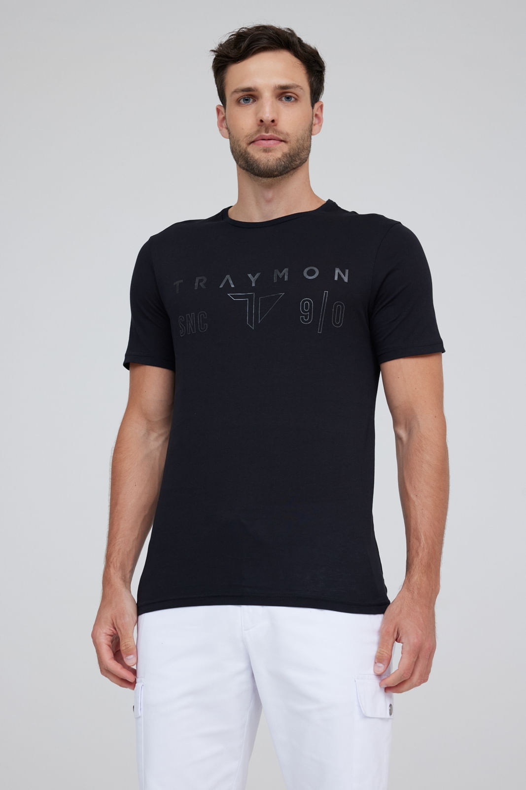 CAMISETA TRAYMON SLIM COM ESTAMPA