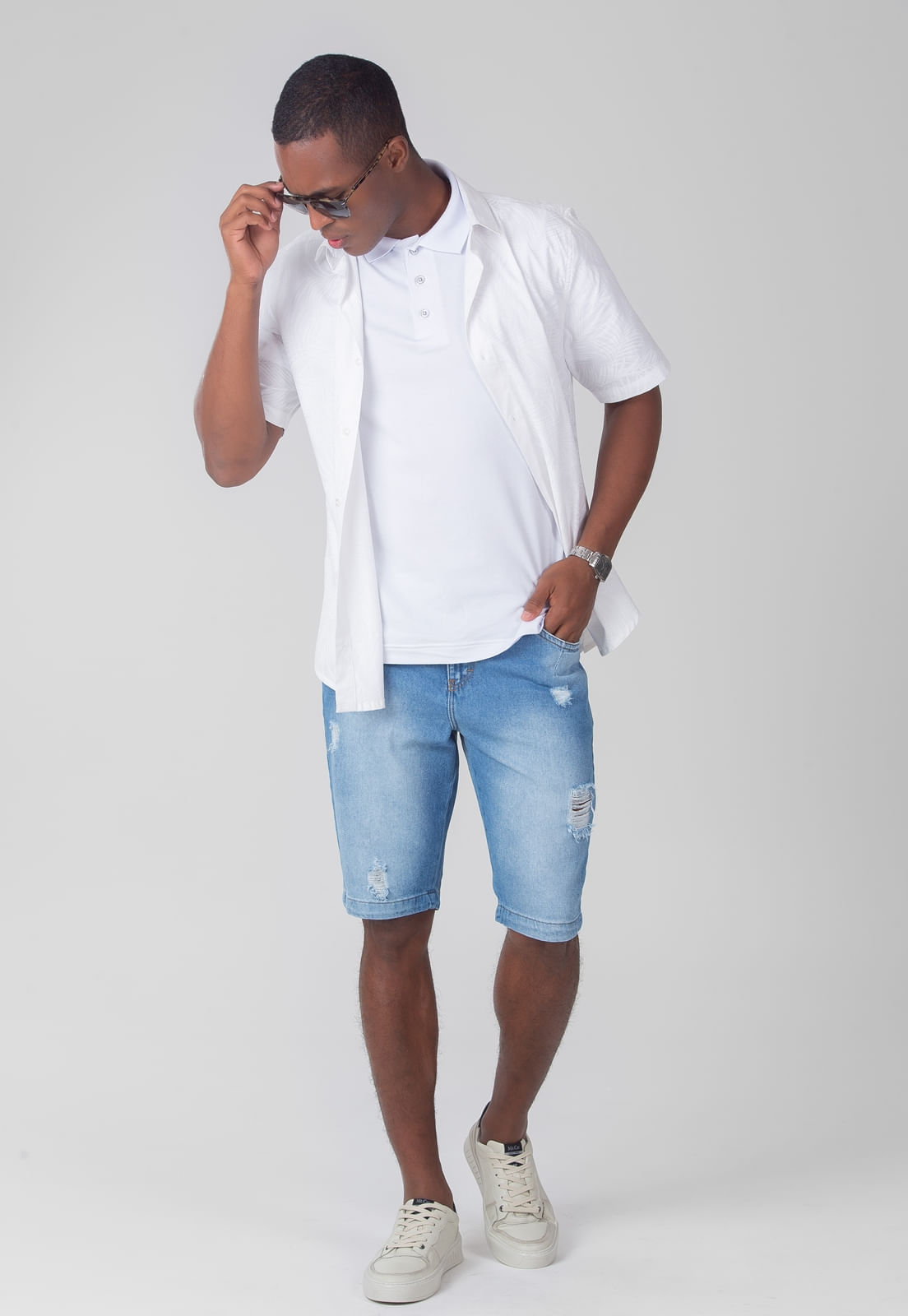 BERMUDA JEANS TRAYMON SLIM DESTROYED