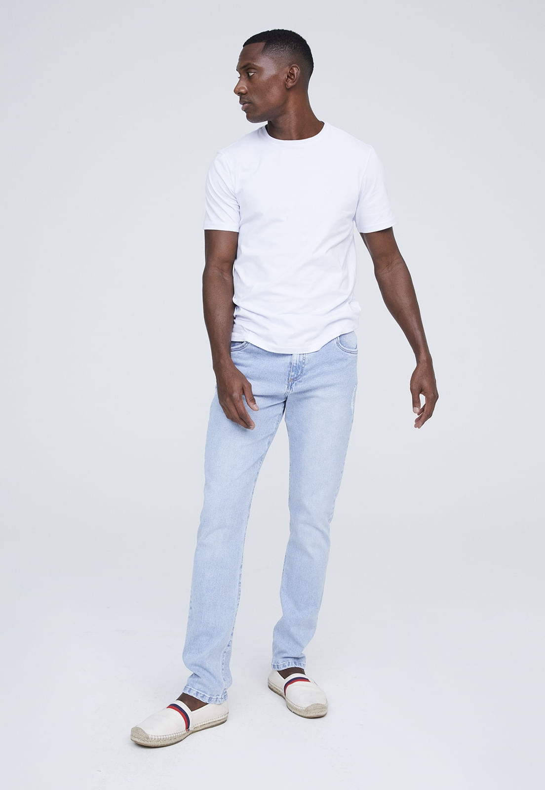 CALÇA JEANS TRAYMON SLIM 5 BOLSOS