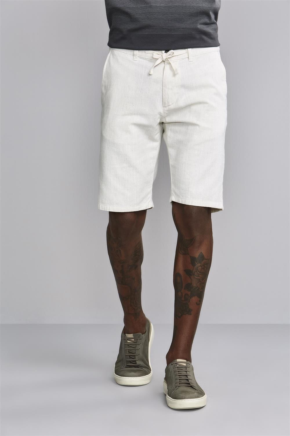 Bermuda Comfort Cotton Viscolinho - Bege Areia