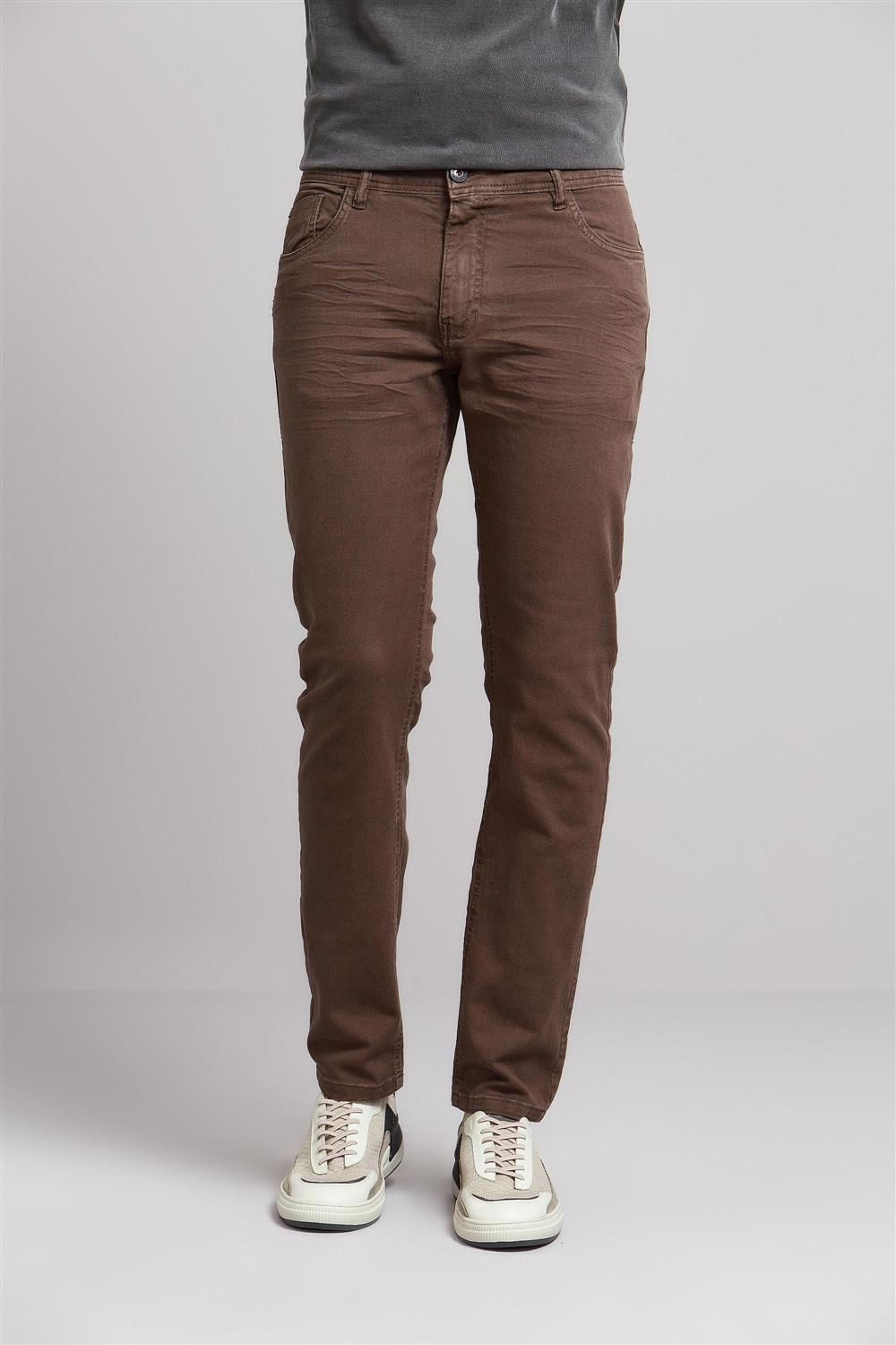 Calça Jeans Slim Fit - Marrom Café