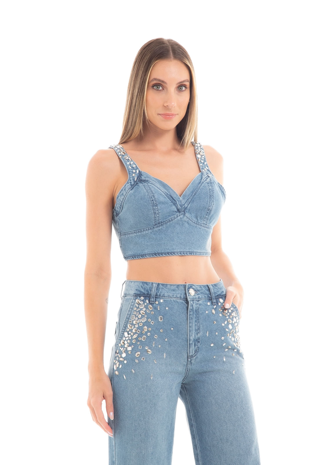 TOP TRAYMON JEANS BORDADO