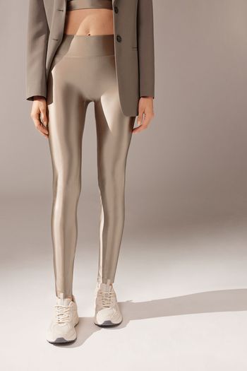 Legging Superbrilhante Acetinada - Dourado P / Dourado