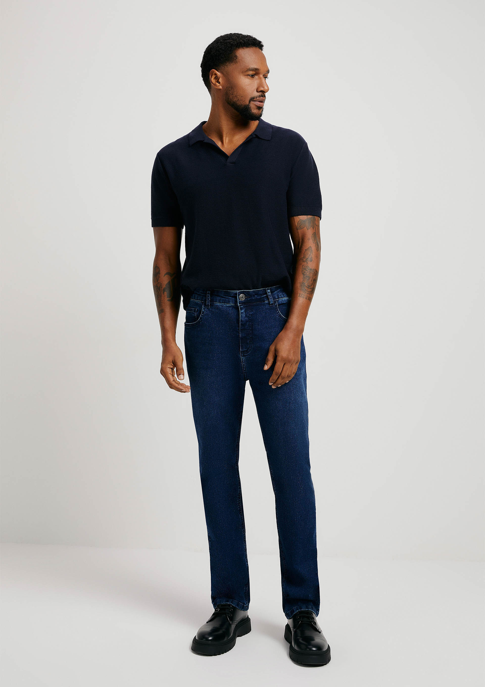 Calça Jeans Básica Masculina Slim