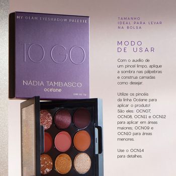 Paleta de Sombras Nádia Tambasco By Océane - To Go My Glam 7,2g