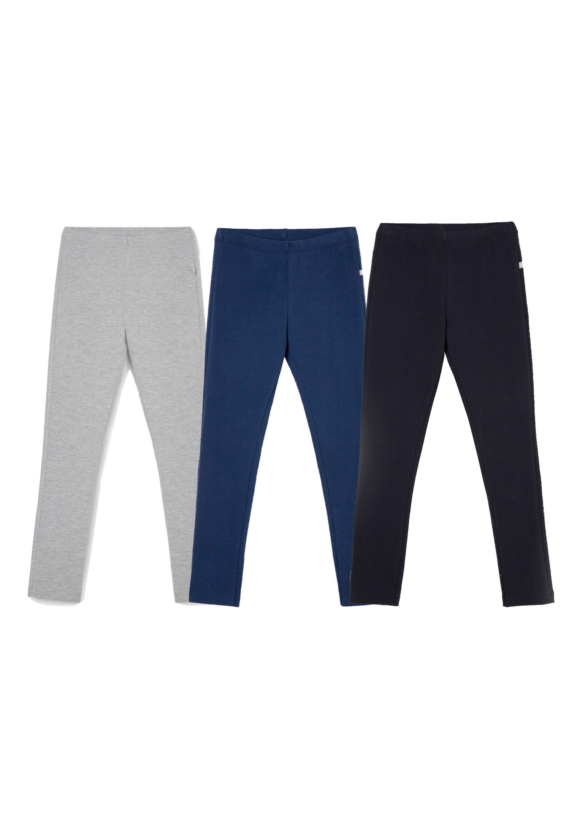 Kit Com 3 Calças Leggings Básicas Infantil Menina