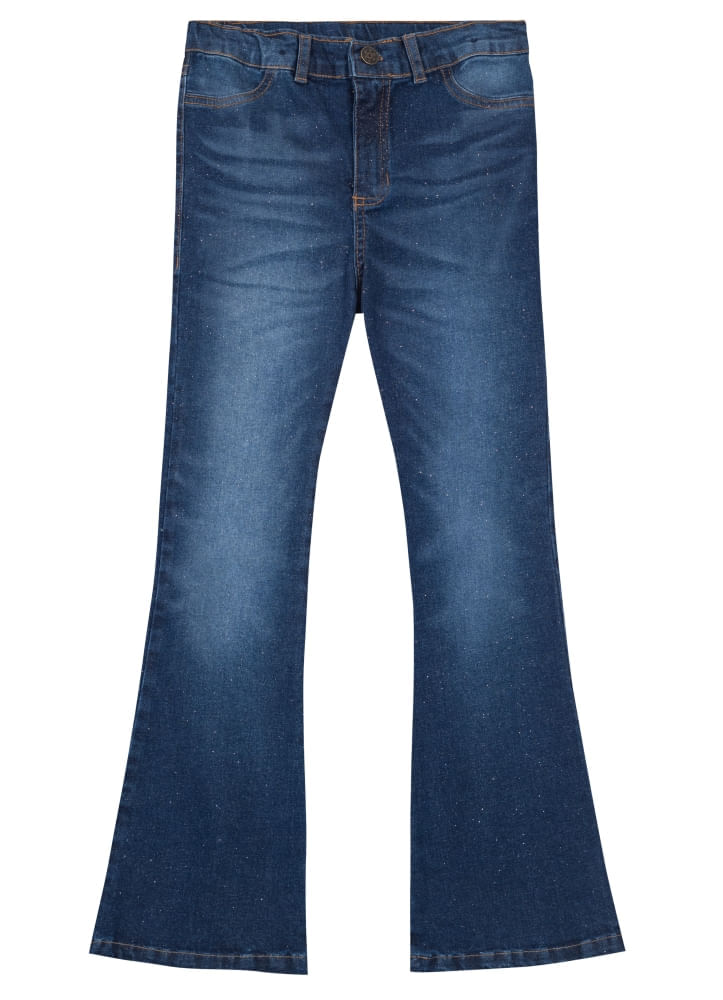 Calça Flare Jeans Comfort Infantil Menina Brandili