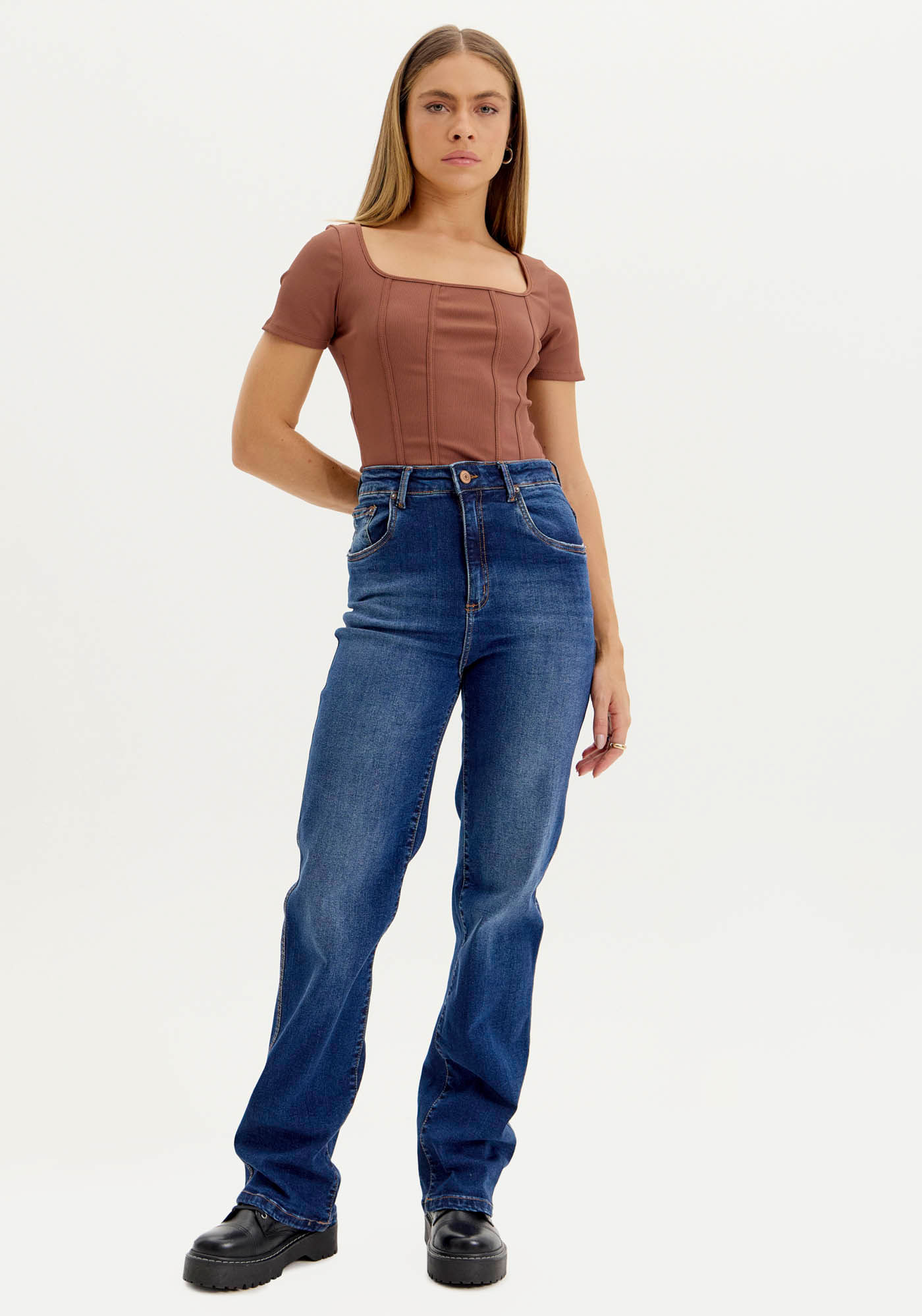 Calça Wide Leg Jeans