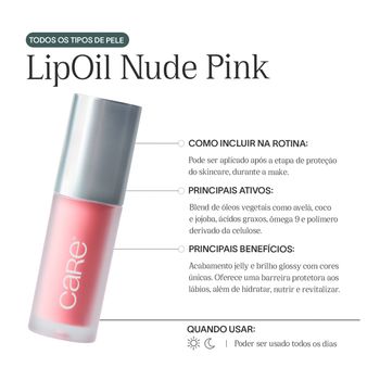 Care Natural Beauty Nude Pink - Lip Oil 4,2ml