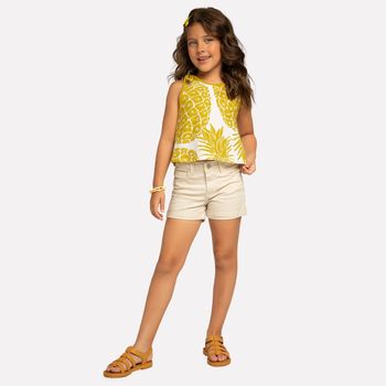 Blusa Cropped Infantil Menina Nanai 6 / Branco