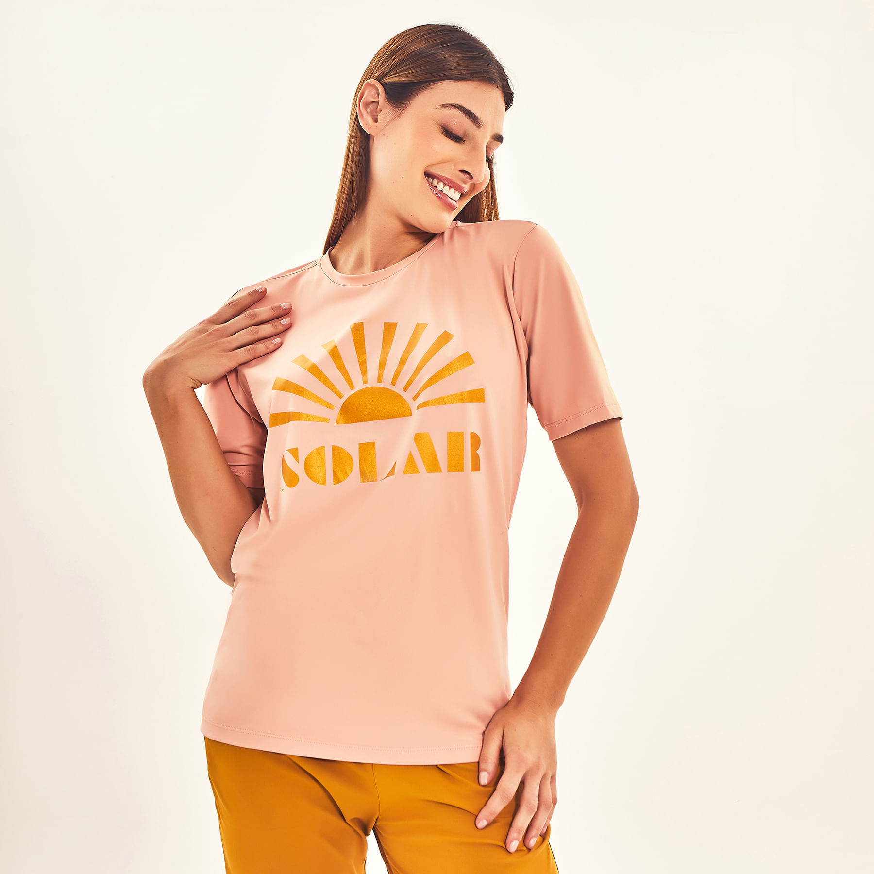 Camisa UV Com Proteção Solar Rosê