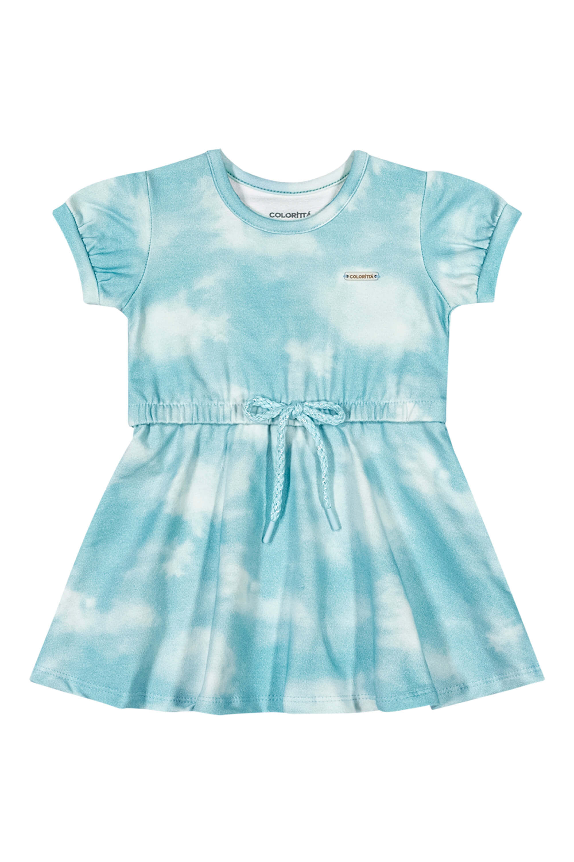 Vestido Bebê Menina Tie-Day Azul Colorittá