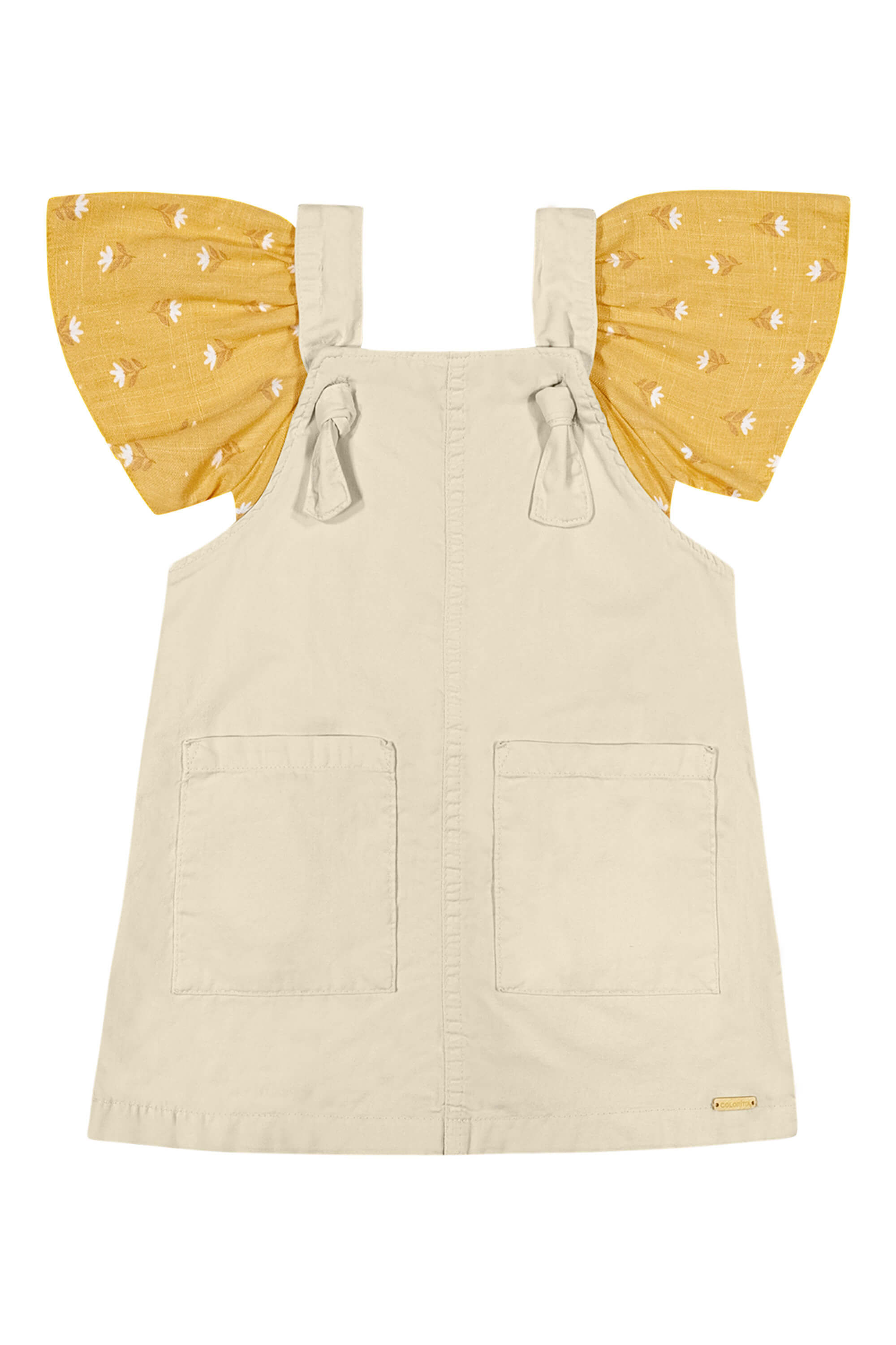 Vestido Infantil Menina com Jardineira Colorittá Amarelo
