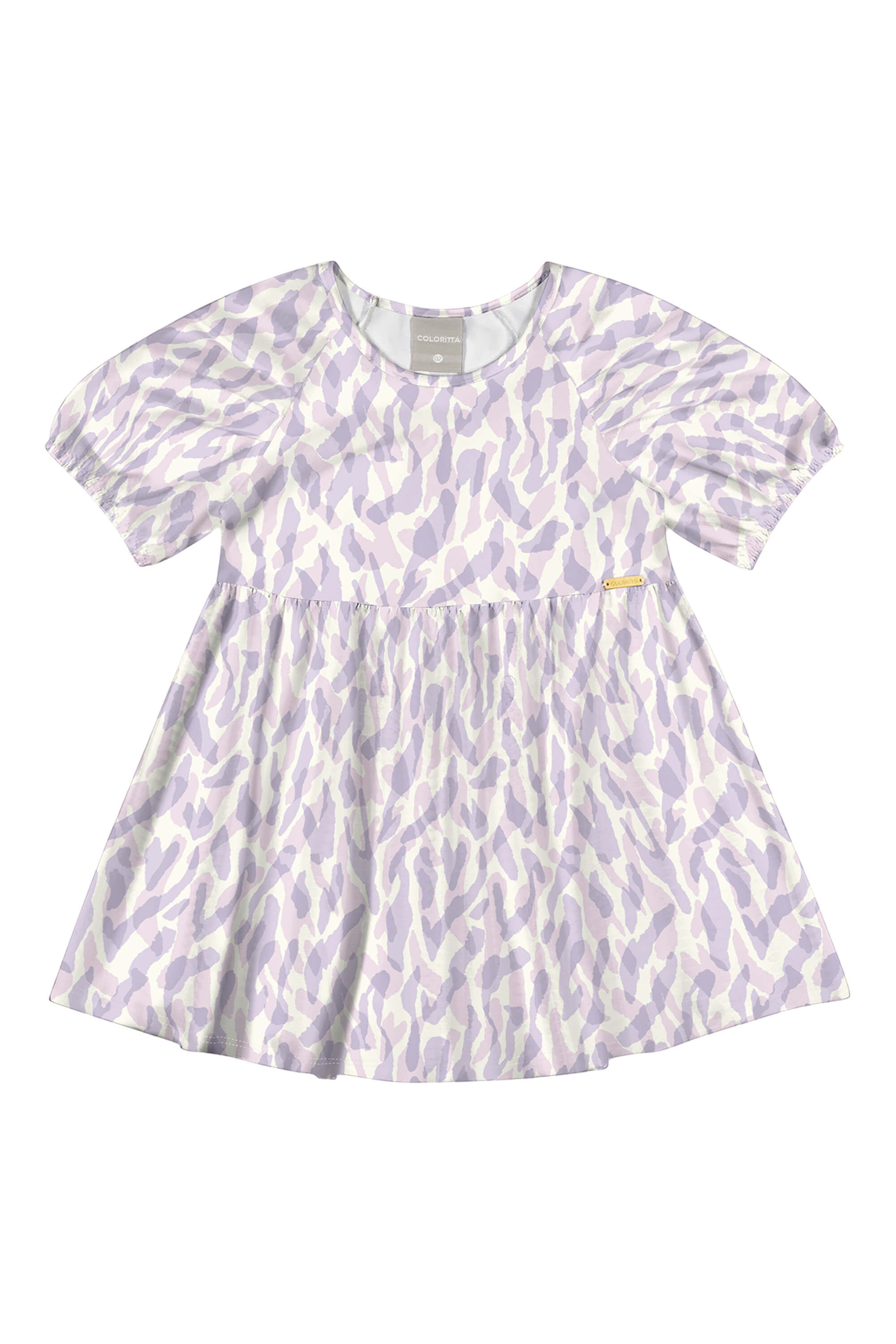 Vestido Infantil Menina em Cotton Colorittá Roxo