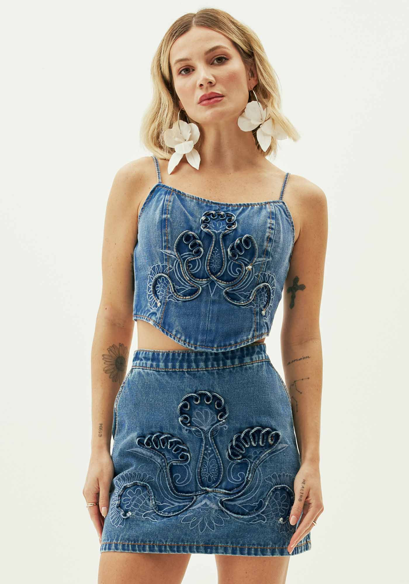 Top Jeans De Alça