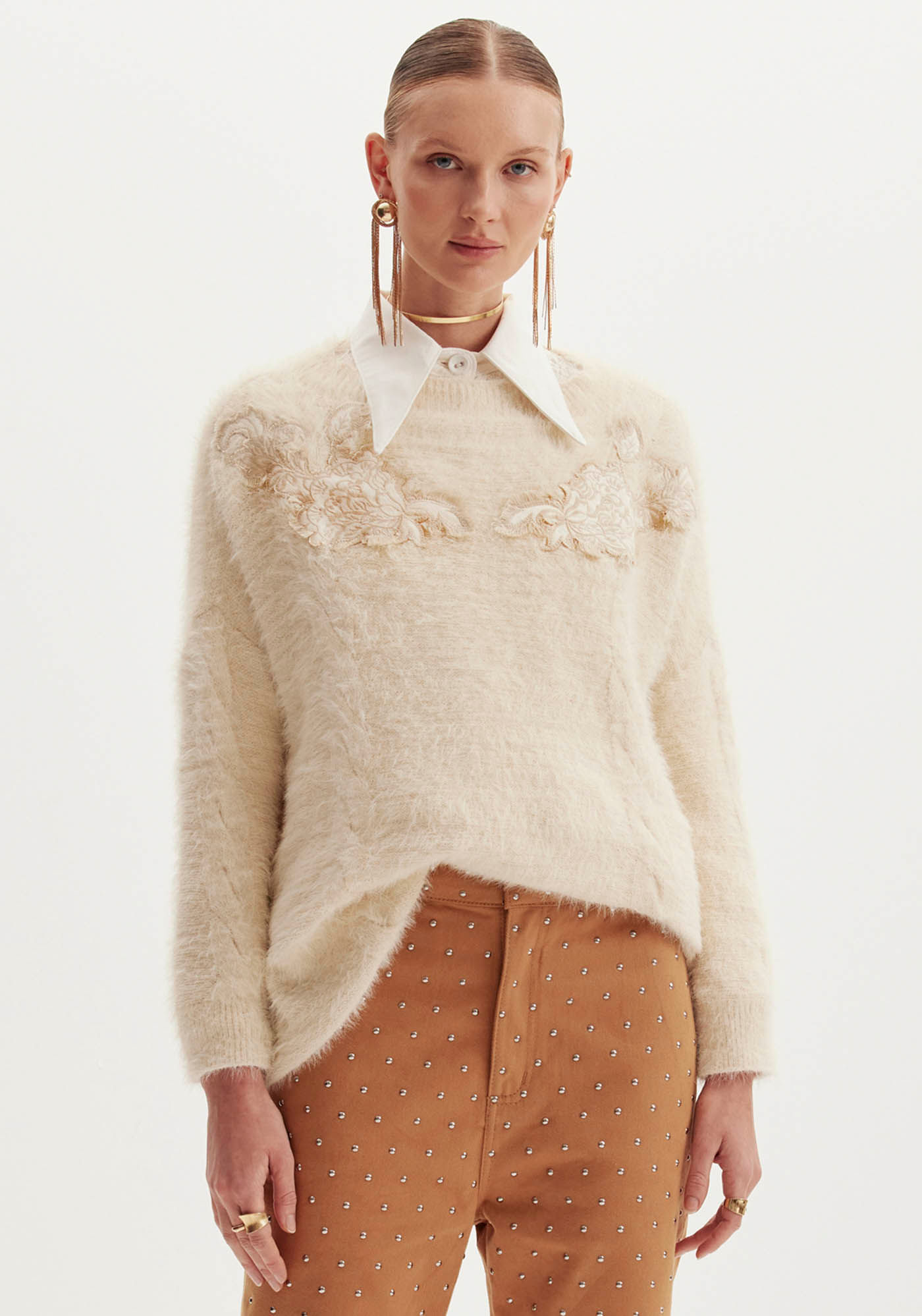 Blusa Tricot Manga Longa