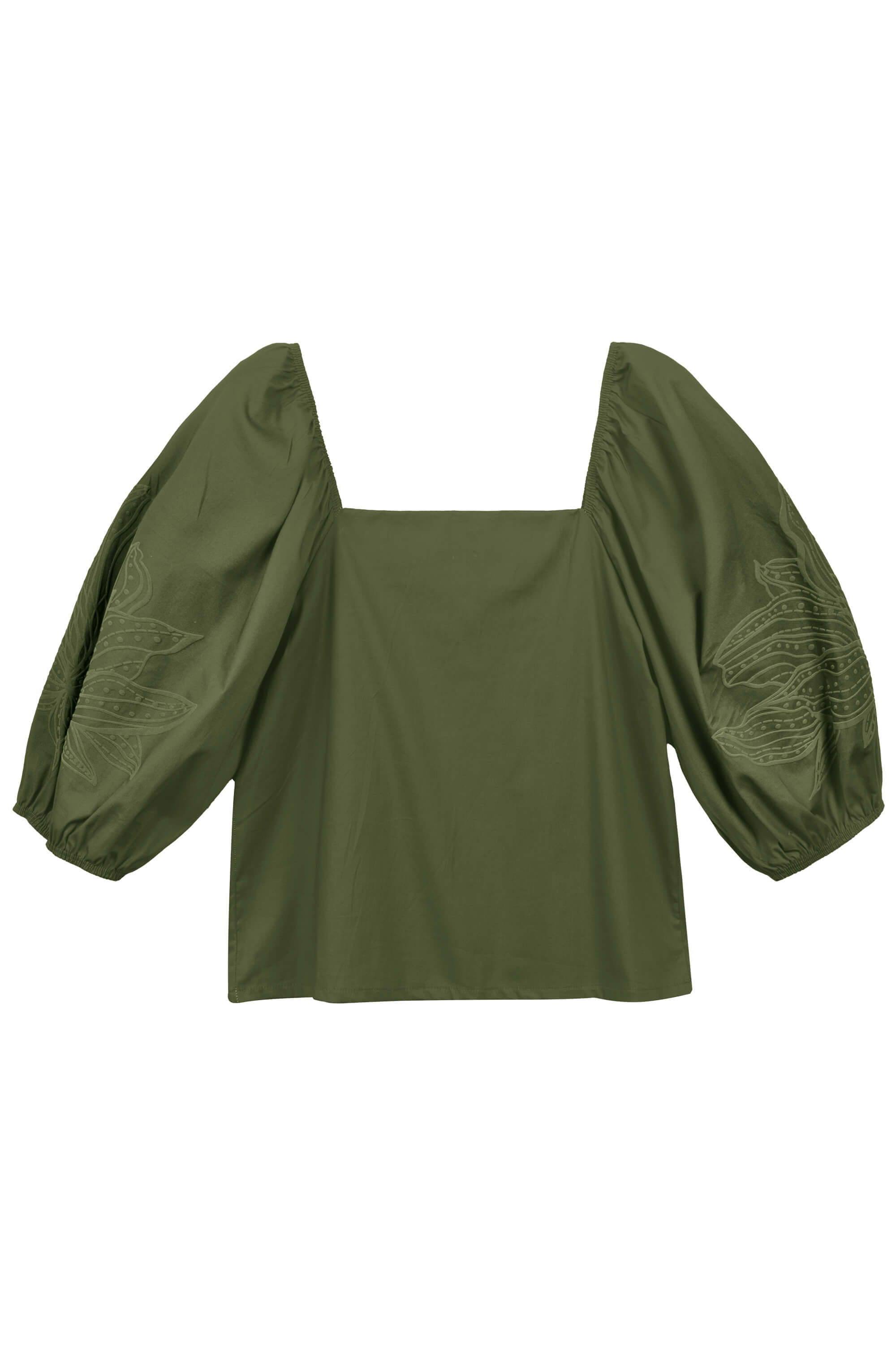 Blusa Feminina Estampa Puff Marialícia Verde