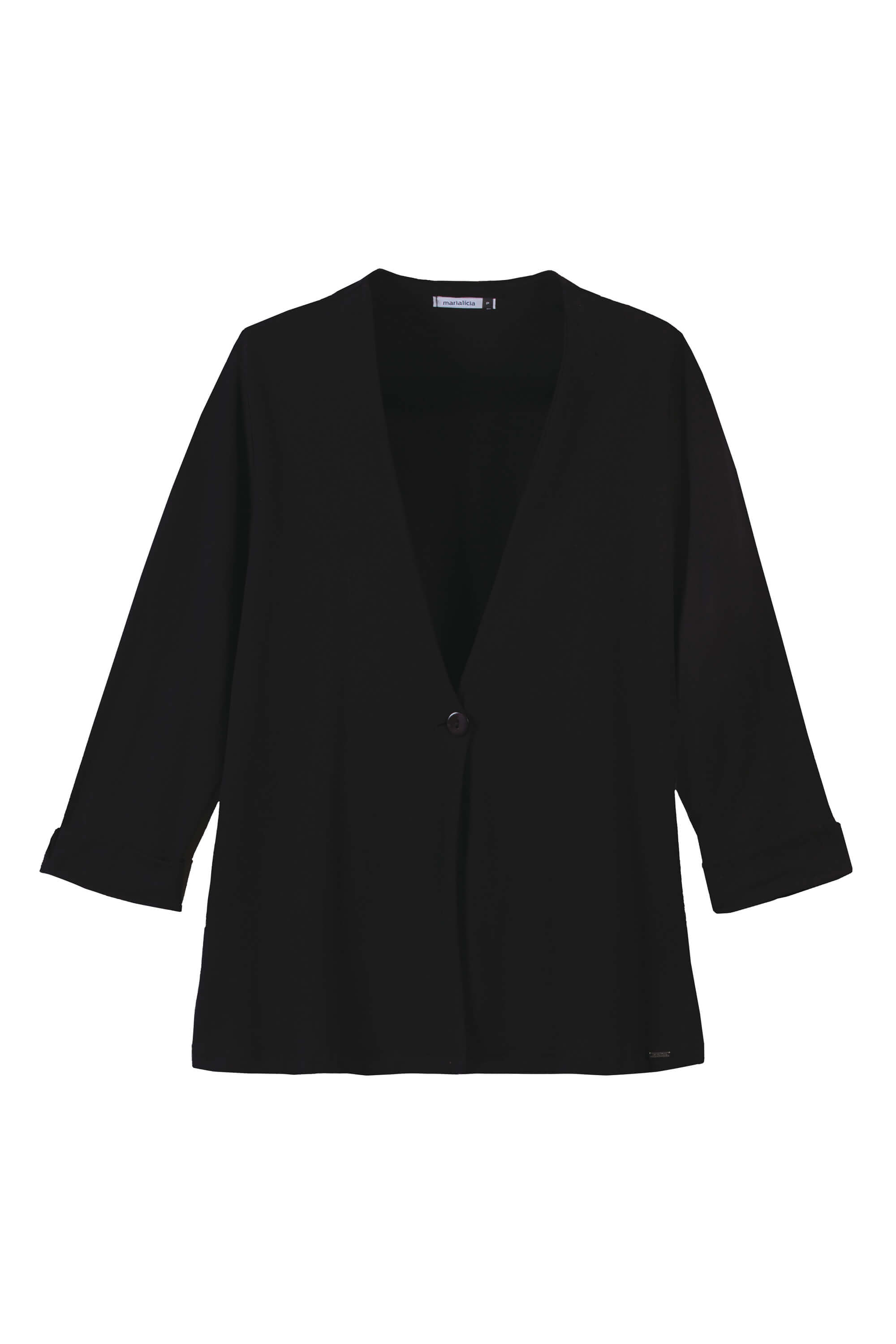 Blazer Feminino Creponado Marialícia Preto