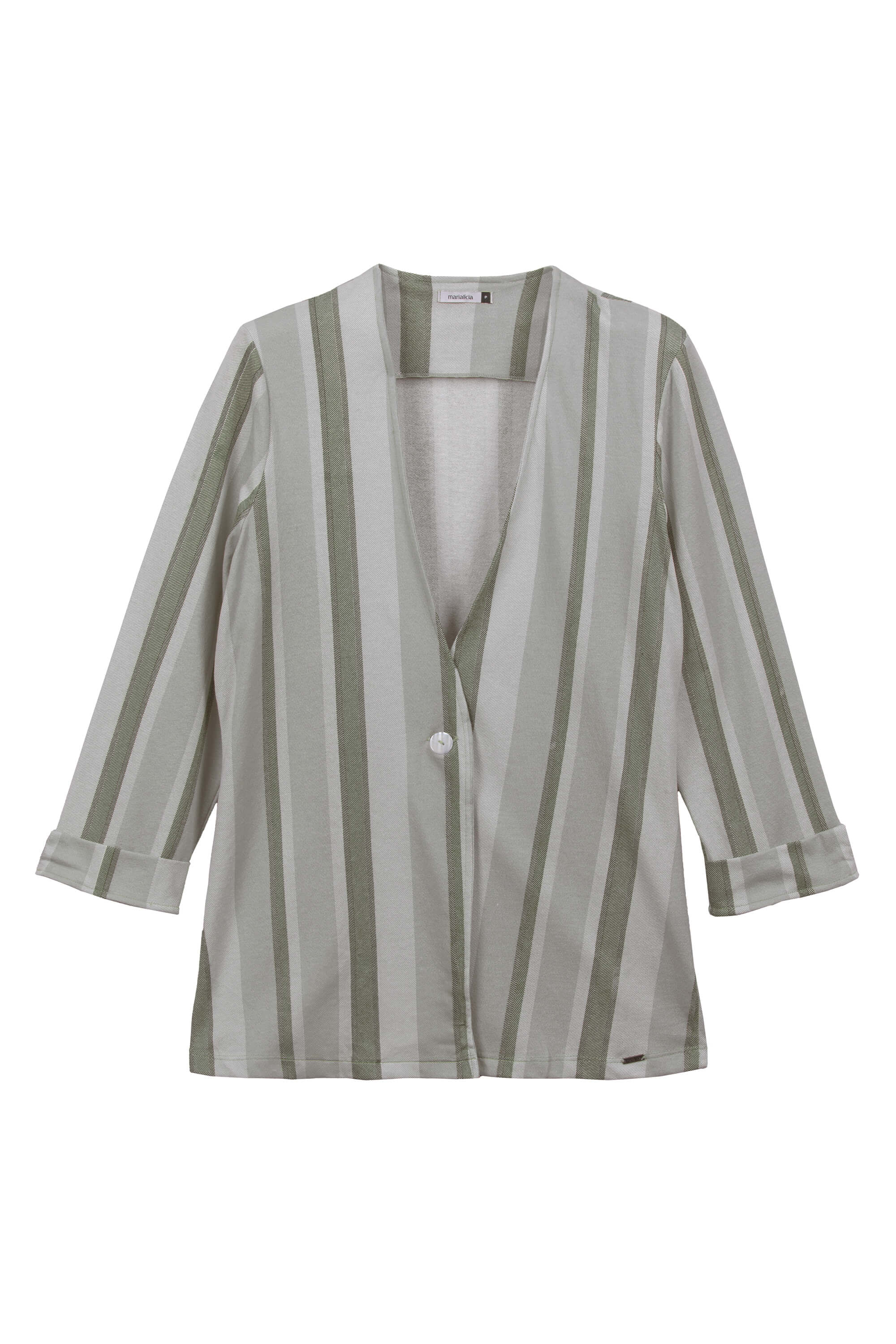 Blazer Feminino Creponado Marialícia Cinza