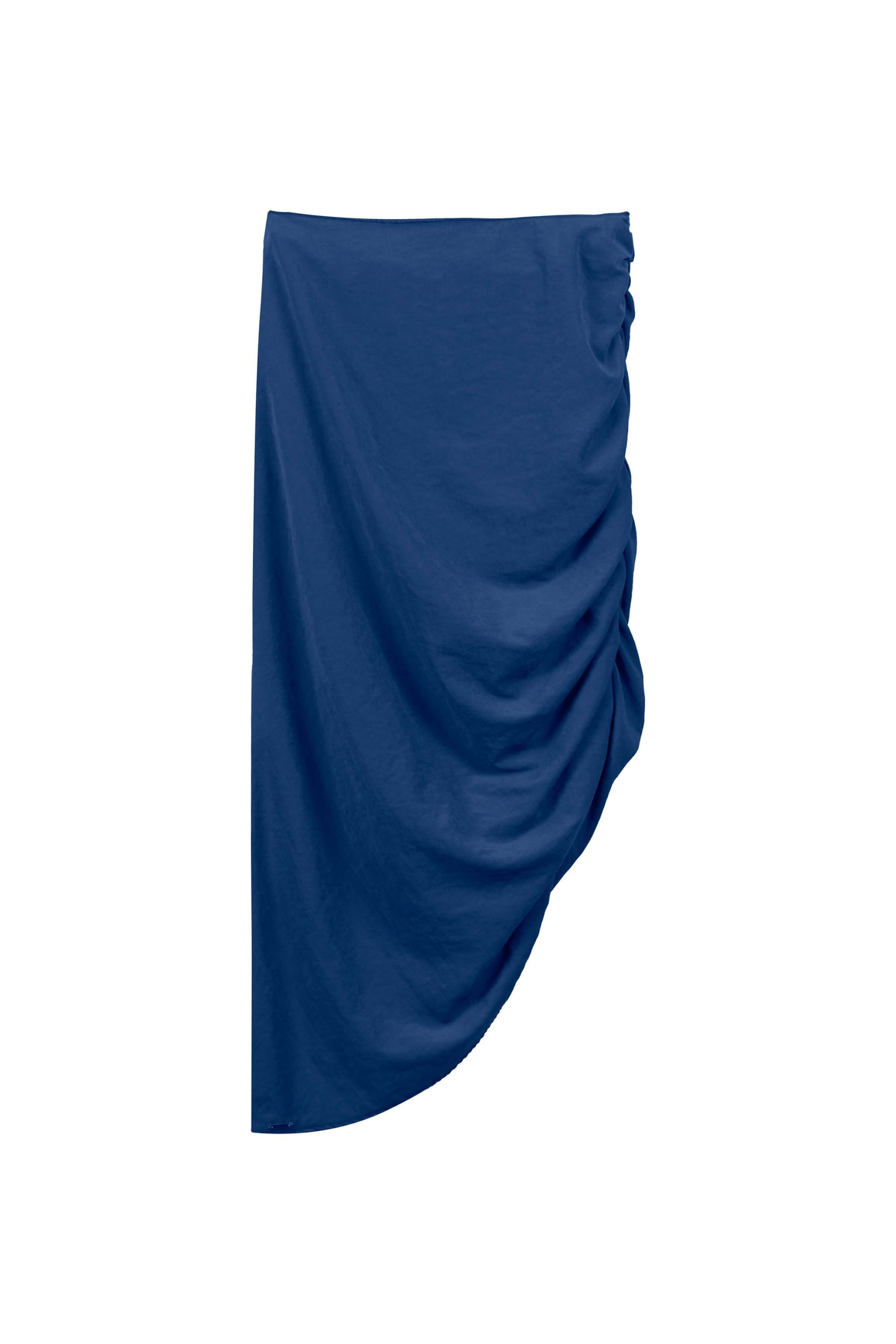 Saia Feminina Acetinada Marialícia Azul