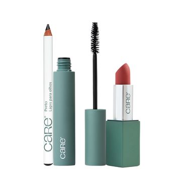 Kit Care Natural Beauty Máscara de Cílios Lápis para Olhos e Batom Unique Ginger (3 produtos)