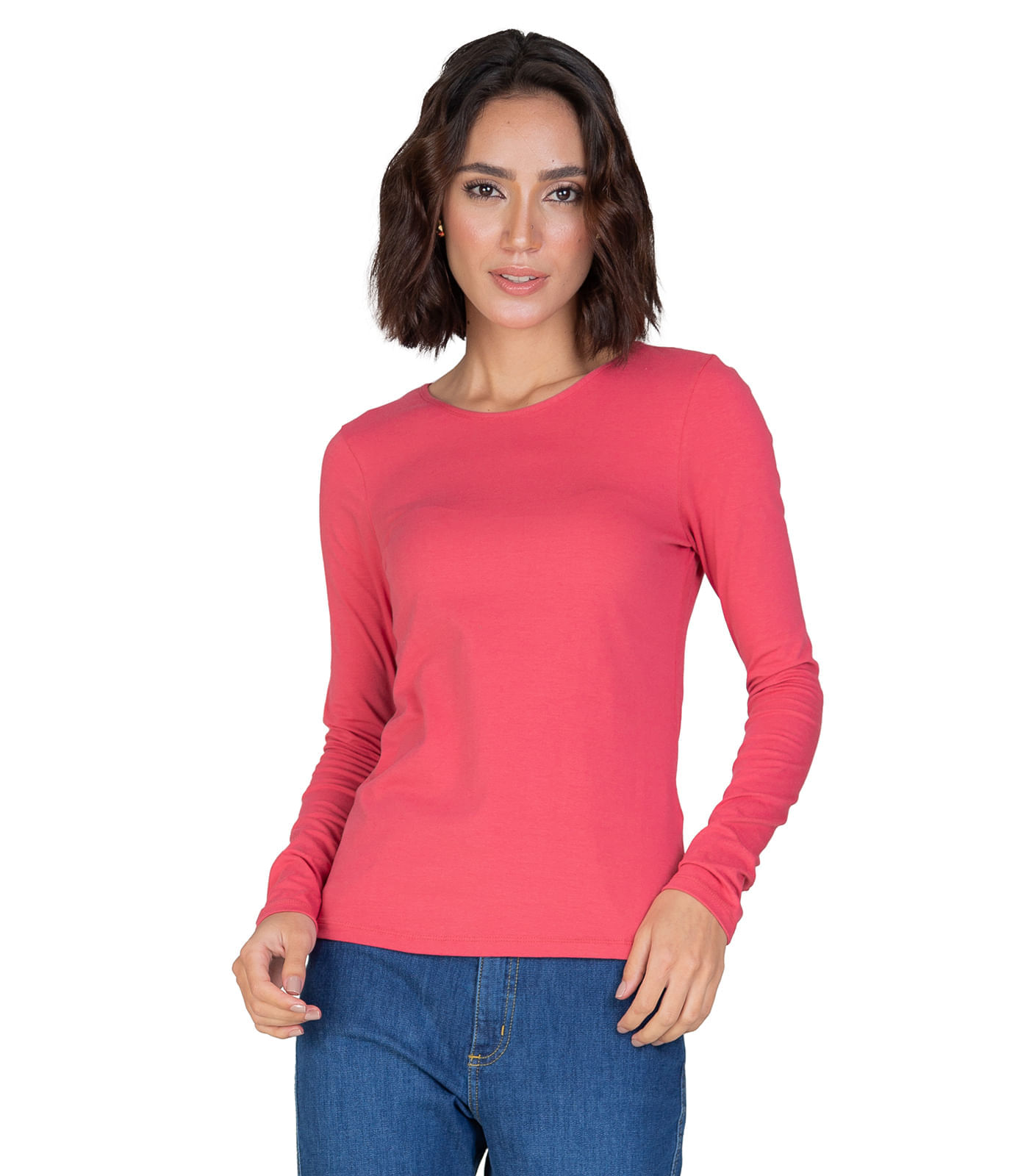 Blusa Manga Longa Básica Select Vermelho