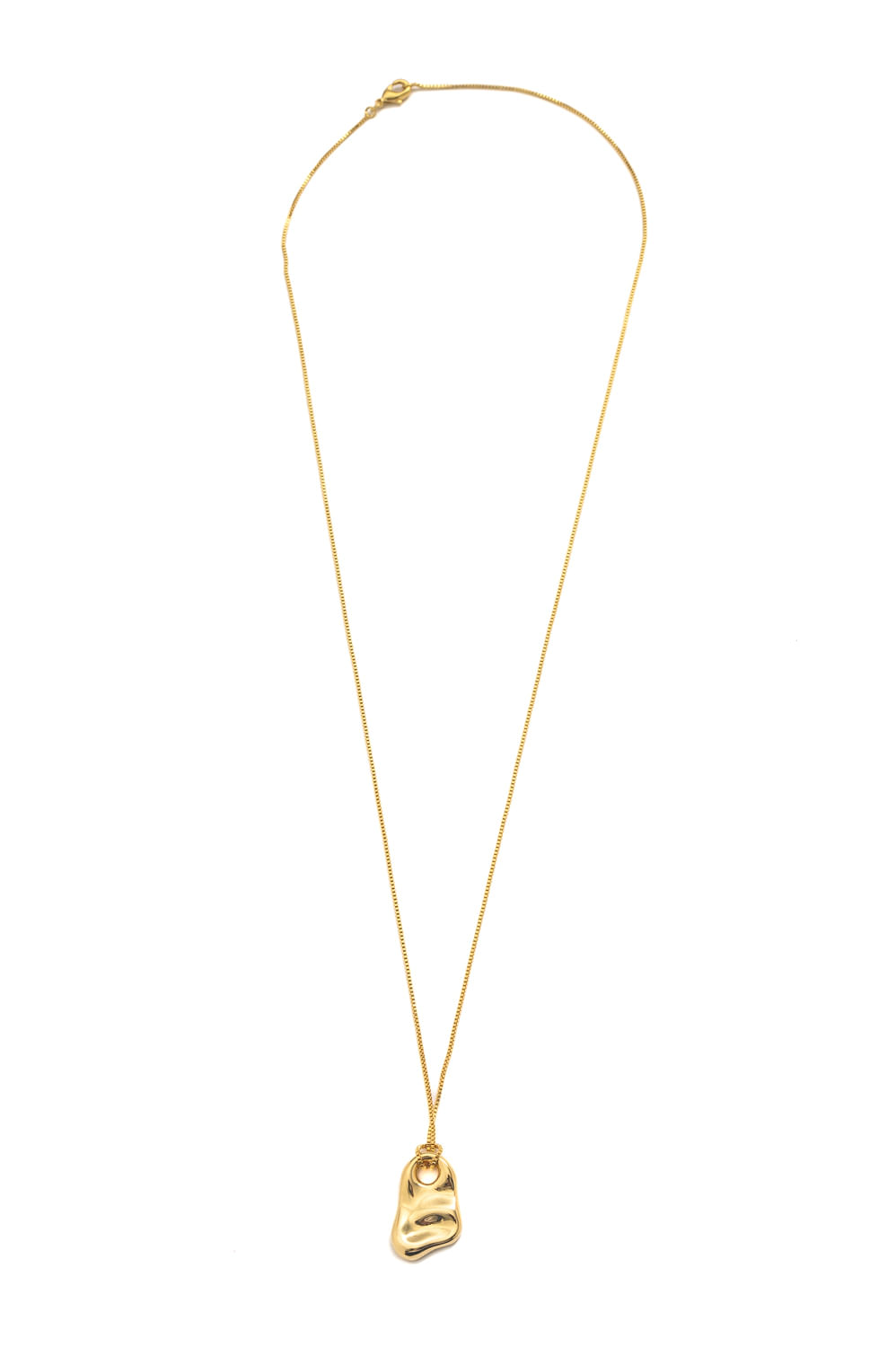 Colar M Organic com Banho em Ouro 18k