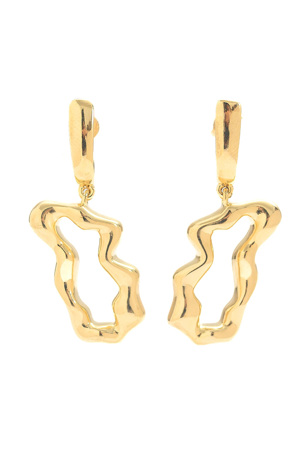 Brinco Natural com Banho em Ouro 18k
