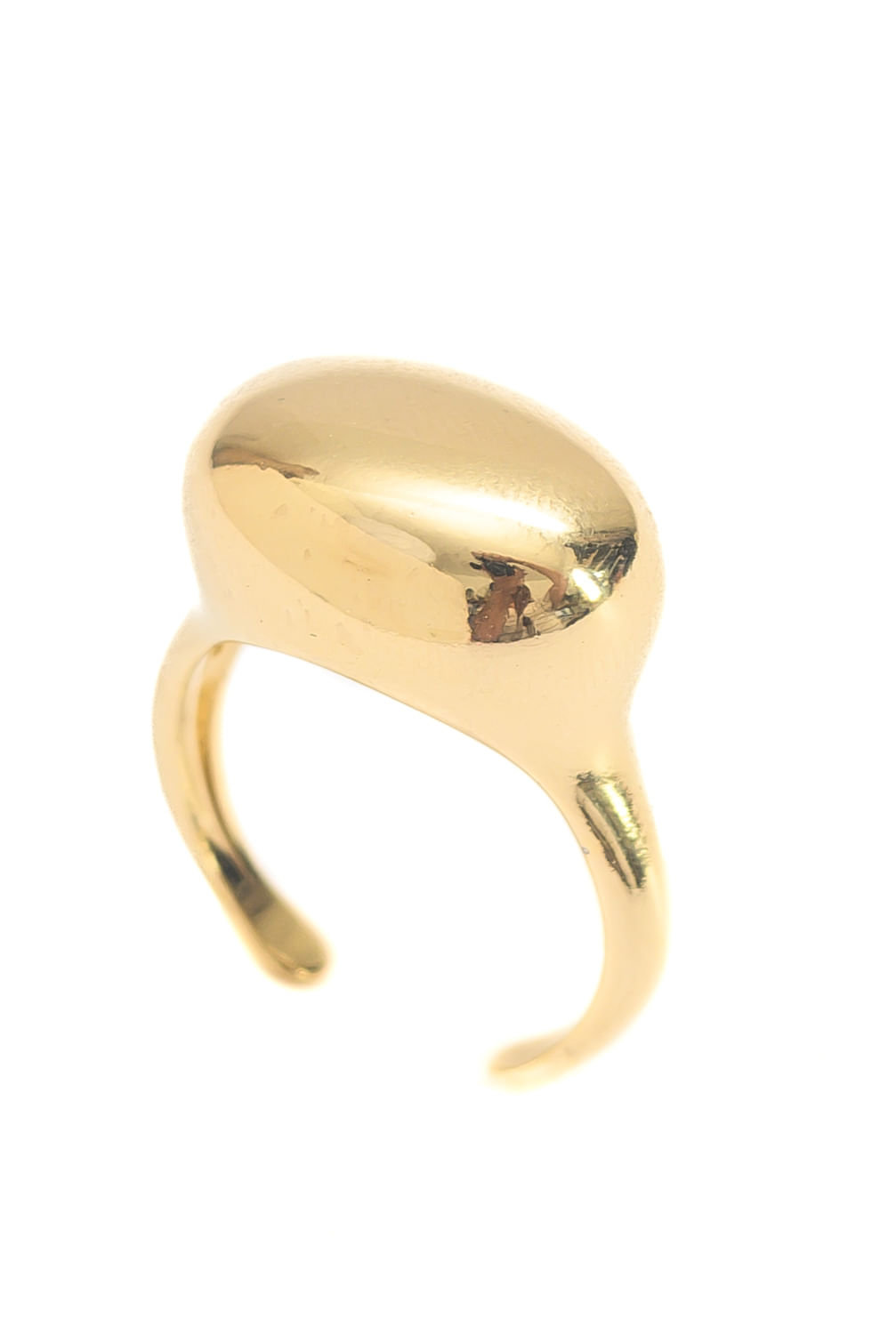 Anel Contemporâneo com Banho em Ouro 18k