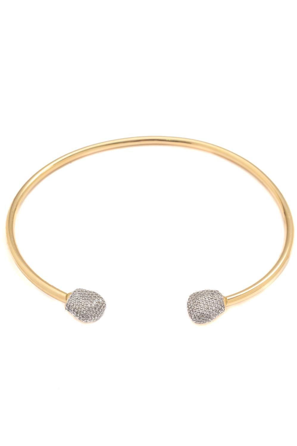 Gargantilha Detalhe Organic Canetiado em Ródio Branco com Banho em Ouro 18k