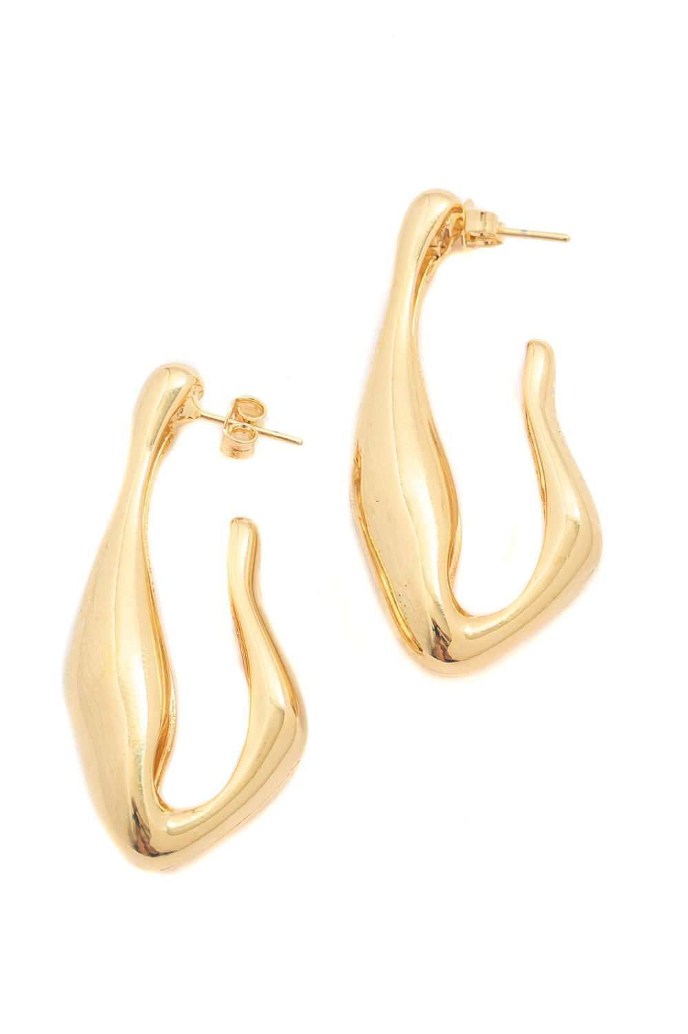 Argola Organic com Banho em Ouro 18k