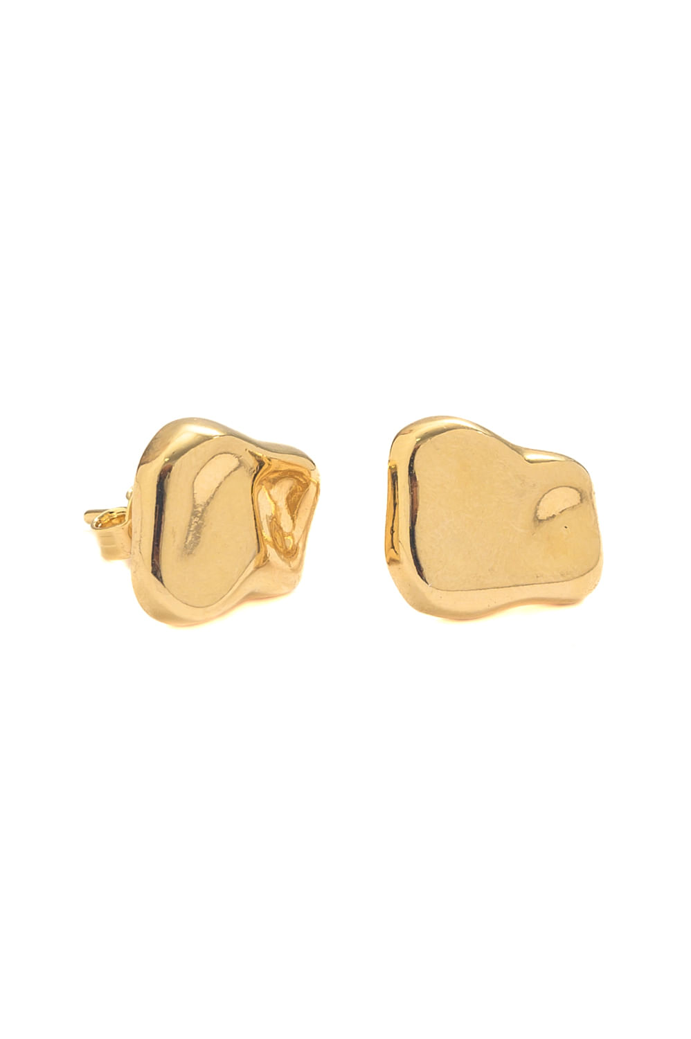 Brinco P Organic com Banho em Ouro 18k