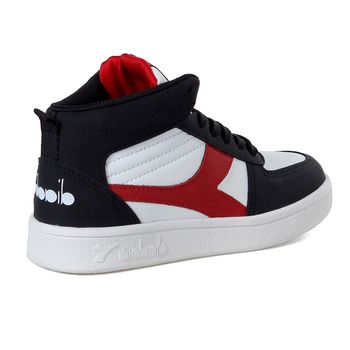 Tênis Casual Infantil Diadora Hi-Playmaker Jr Branco e Preto 29 / Preto
