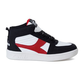 Tênis Casual Infantil Diadora Hi-Playmaker Jr Branco e Preto 29 / Preto
