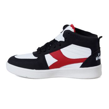 Tênis Casual Infantil Diadora Hi-Playmaker Jr Branco e Preto 29 / Preto