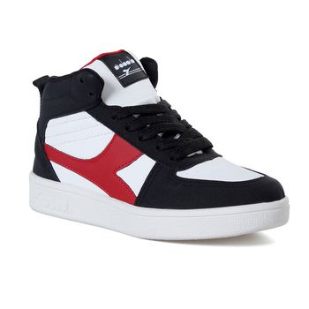 Tênis Casual Infantil Diadora Hi-Playmaker Jr Branco e Preto 29 / Preto