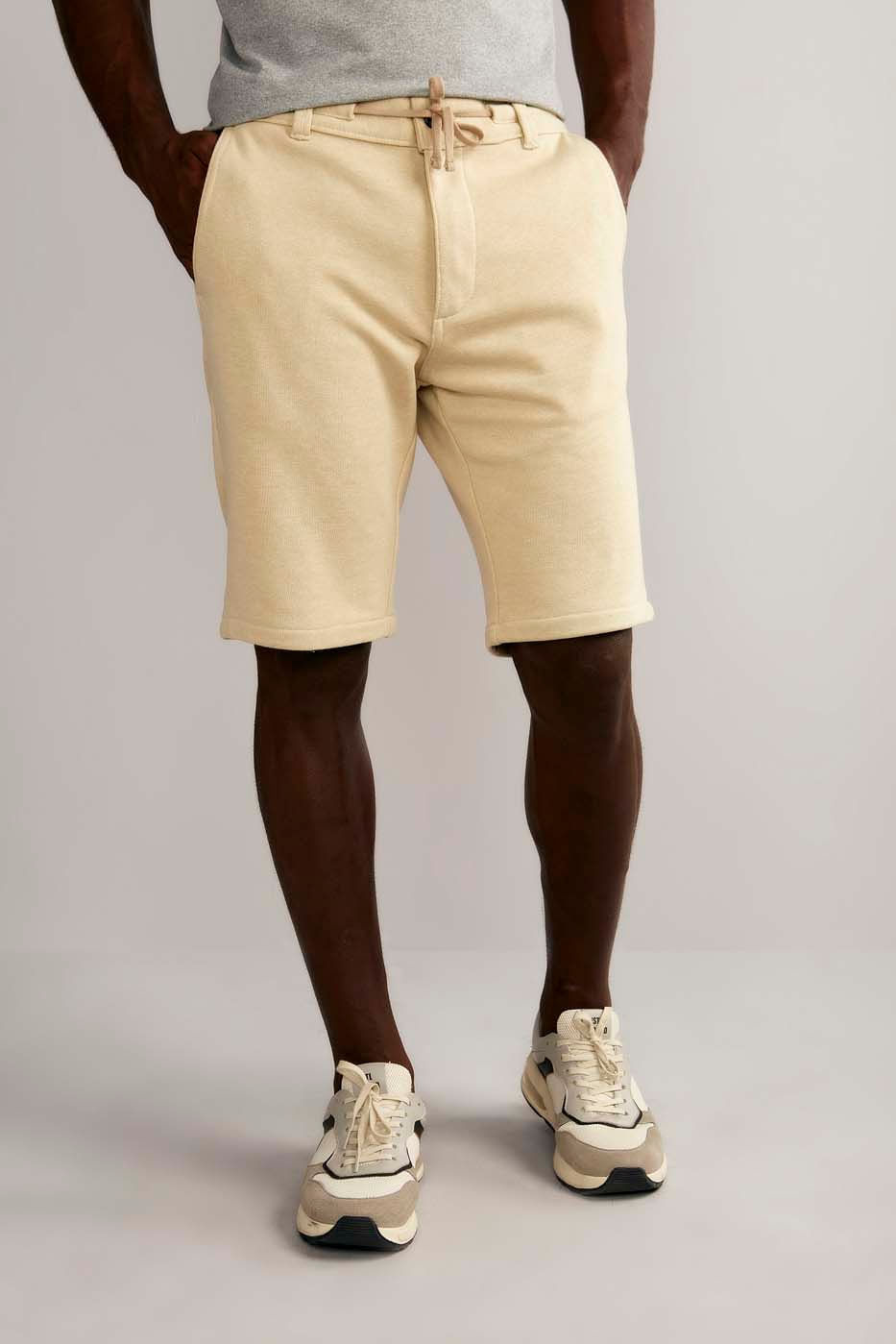 Bermuda TecnoComfy Moletom - Bege Areia