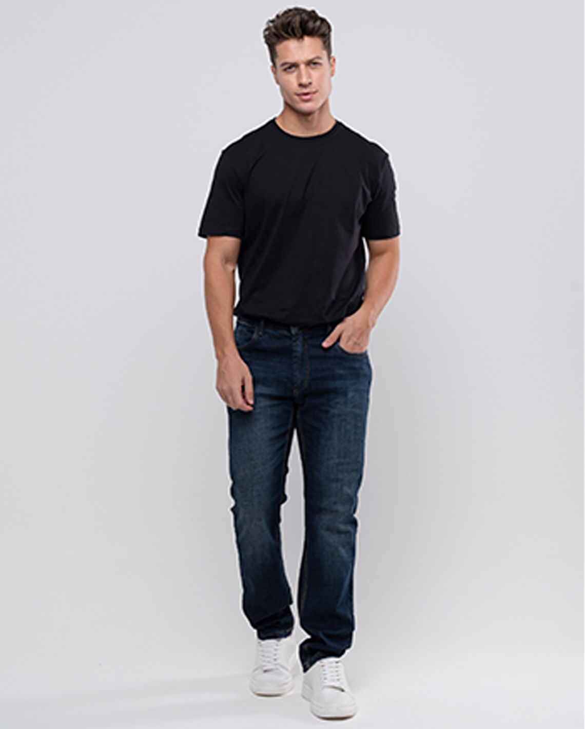 CALÇA JEANS SLIM FIT MASCULINA BÁSICA COM ELASTANO 24244