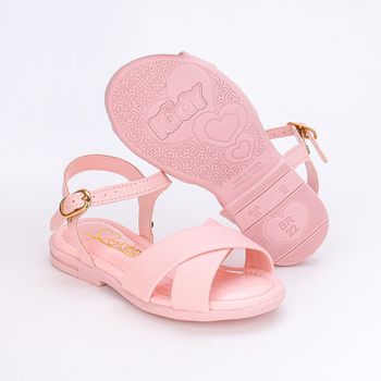 Sandália Infantil Feminina Kidy Kidy Amar Comfort Nude 22 / Rosa