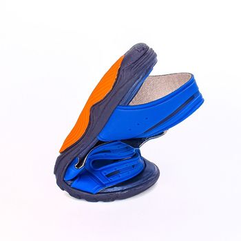 Sandália Infantil Papete Kidy Toys Azul Laranja com Brinquedo 25 / Azul