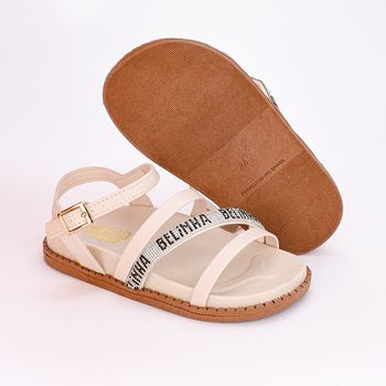 Sandália Infantil Fashion Birken Belinha Marfim 28 / Marfim